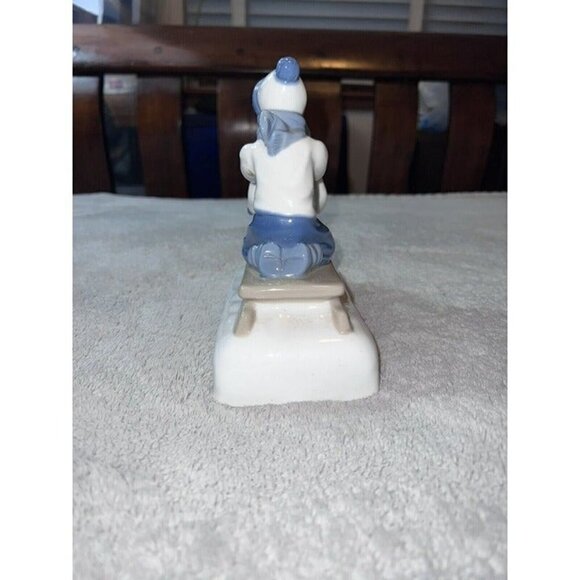 PAUL SEBASTIAN Porcelana De Cuernavaca Mexico Children On Sled Porcelain Holiday - Picture 5 of 8